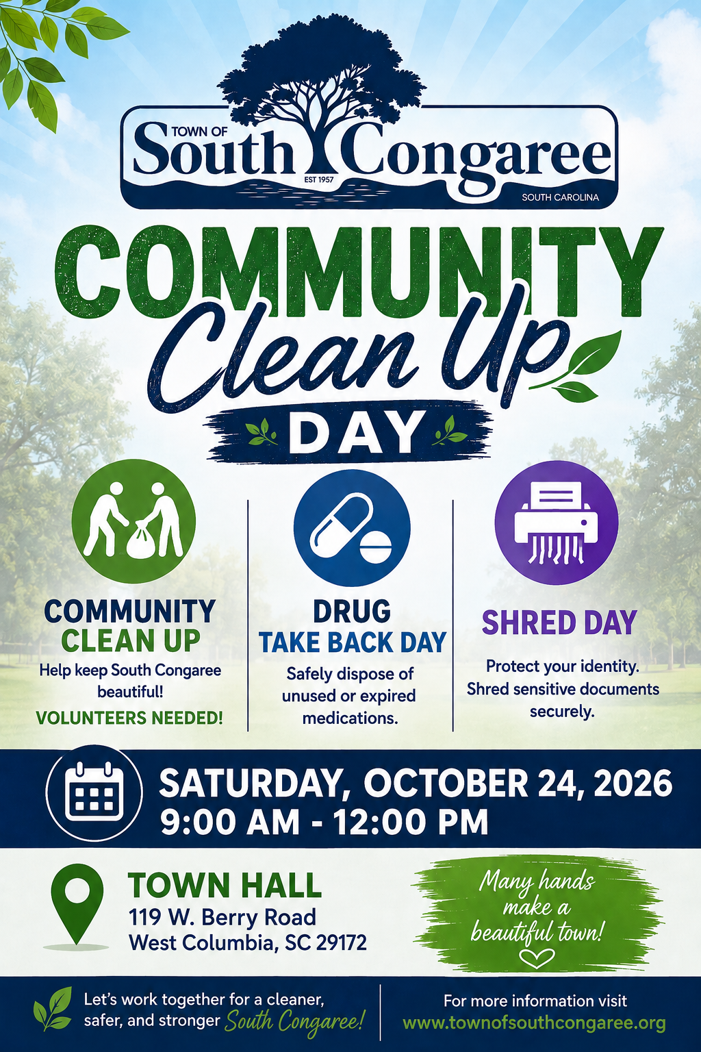 Community Clean Up/PD Drug Take Back/Shred Day
